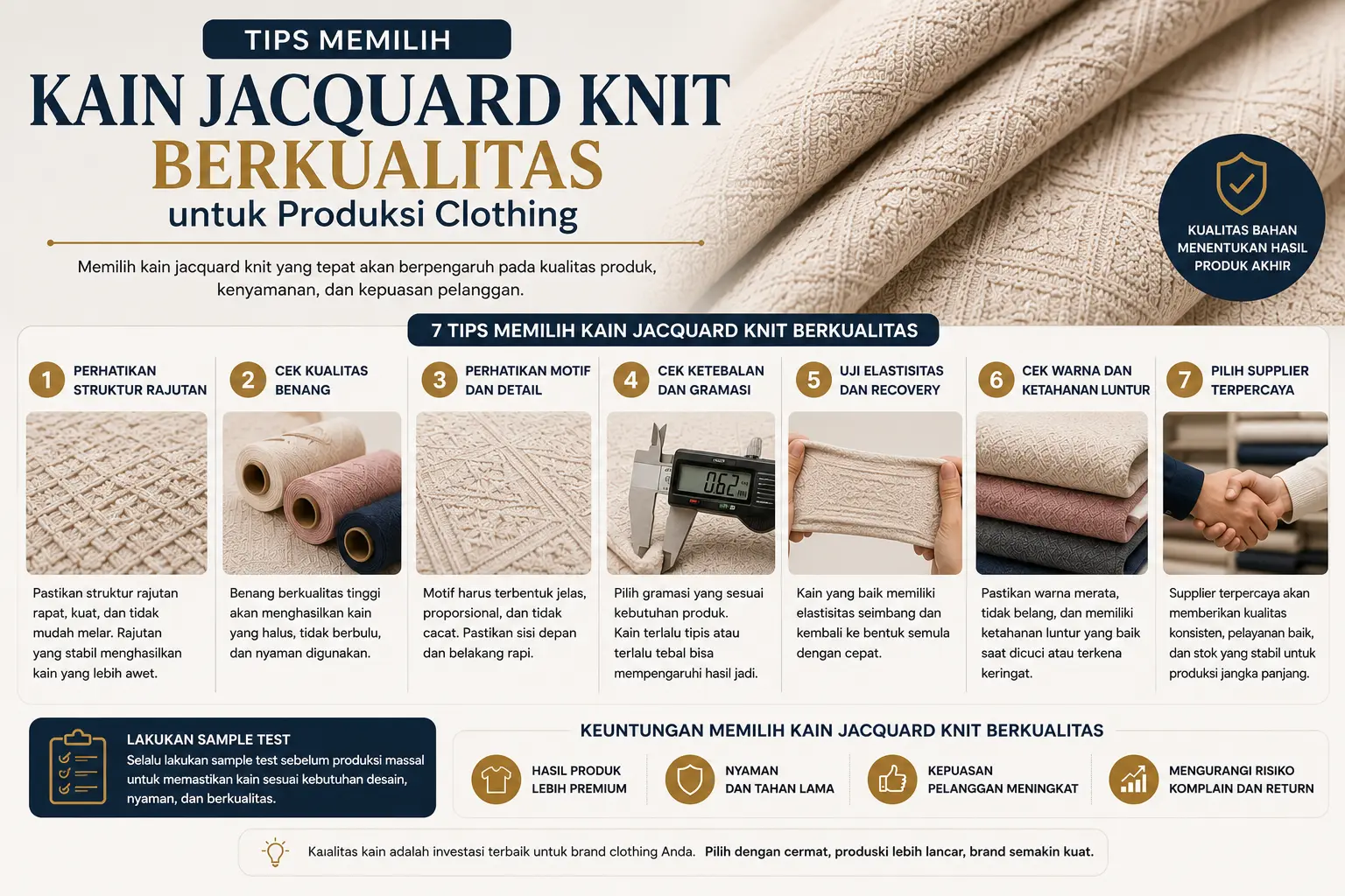 Tips Memilih Jacquard Knit
